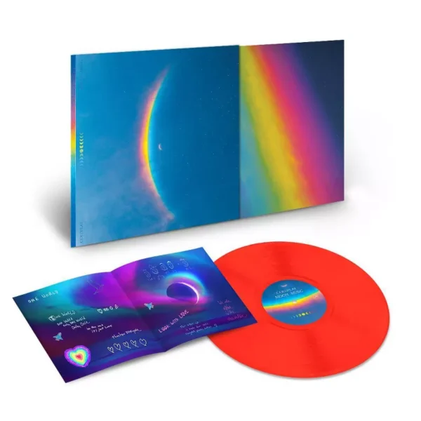 coldplay moon music vinyl record red colour
